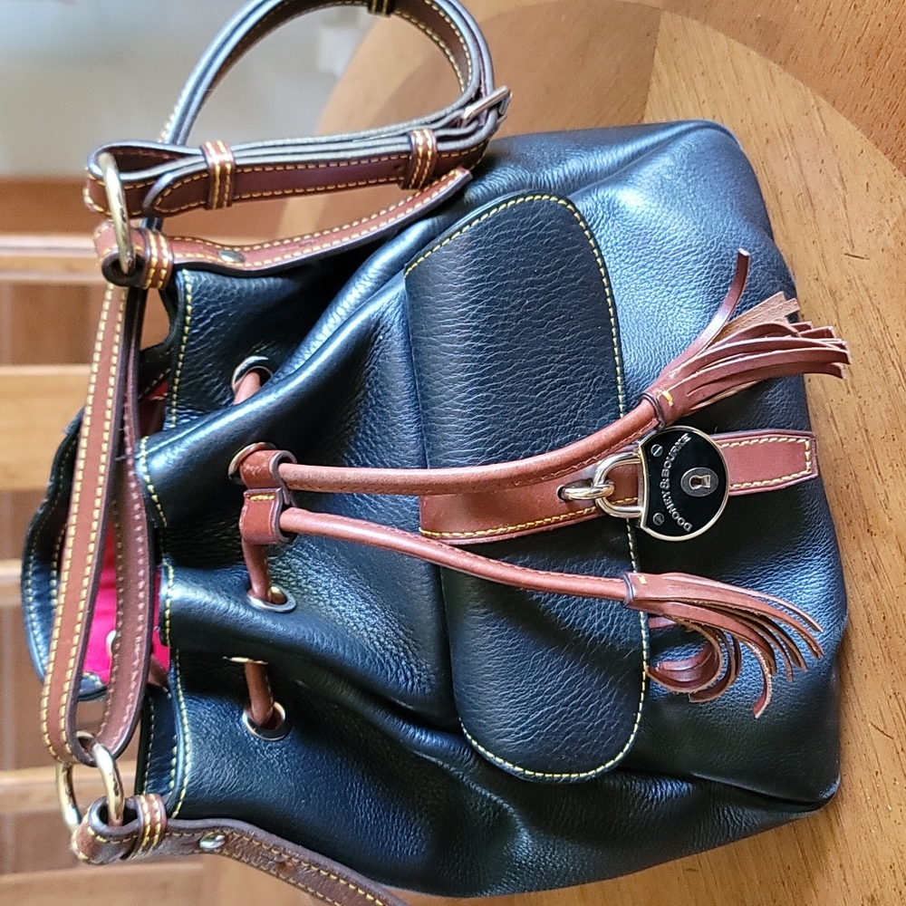 Dooney & Bourke brown and black bucket bag